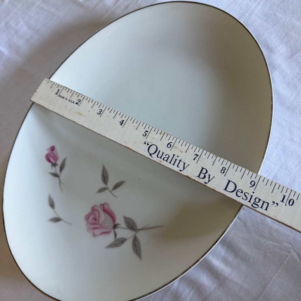 Gambles‎ Argent Rose Fine China Serving Platter 12x9 Floral Japan Cottagecore - Picture 6 of 8